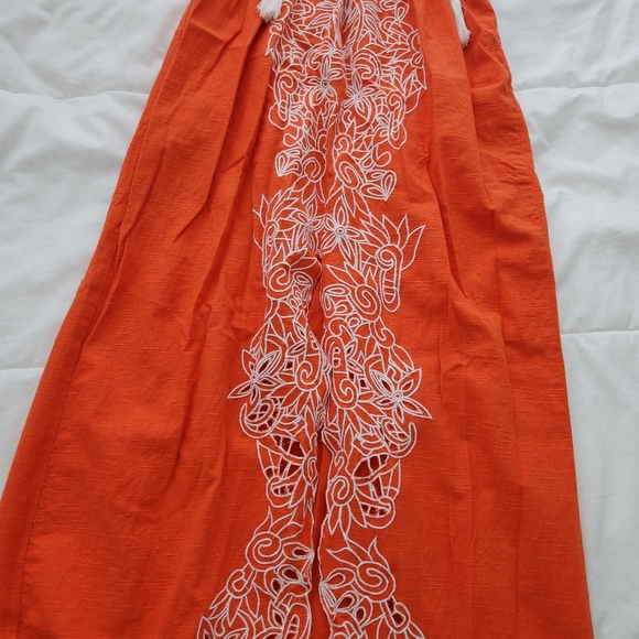 ORANGE MAXI DRESS - Picture 4 of 16
